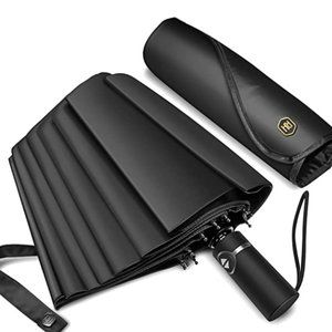 Automatic opening and closing umbrella black